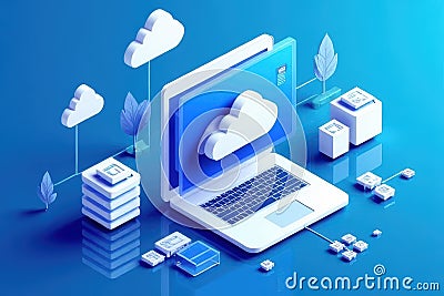 Web Development Virtual Server Platform Stock Photo
