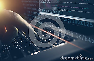 Web Development Work Concept Stock Photo