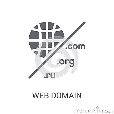 Web domain icon. Trendy Web domain logo concept on white background from Programming collection Vector Illustration