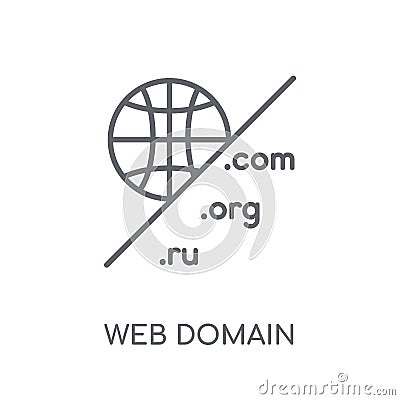 Web domain linear icon. Modern outline Web domain logo concept o Vector Illustration
