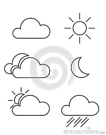 Web elements weather icons. Vector Illustration