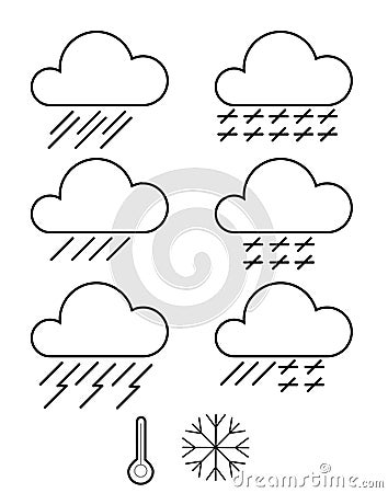 Web elements weather icons. Vector Illustration