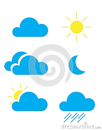 Web elements weather icons. Vector Illustration