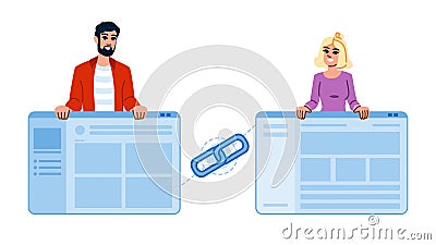 web external linking vector Vector Illustration