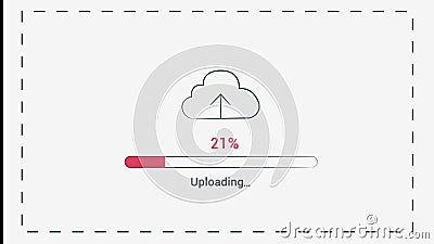 Web File Upload, Uploading a File or Resource To the Cloud with Uploading  Process Animation, Red Colour Uploading Process Stock Video - Video of  rabbit, animation: 199863681