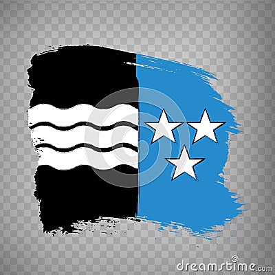 Flag Canton of Aargau brush strokes. Flag of Aargau on transparent background for your web site design, app, UI. Switzerland. Vector Illustration