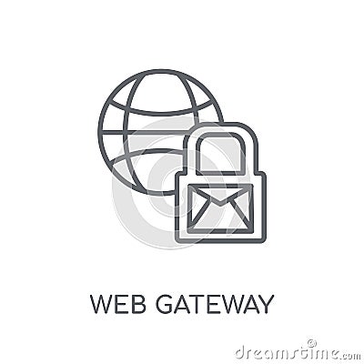 web gateway linear icon. Modern outline web gateway logo concept Vector Illustration