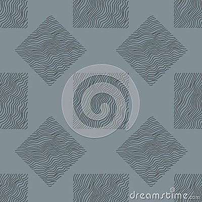 Hand-drawn abstract seamless texture with curved lines on a gray graphite background. Stock Photo