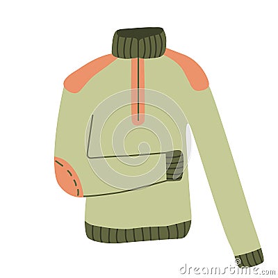Hand drawn vector illustration of a warm turtleneck sweater Vector Illustration