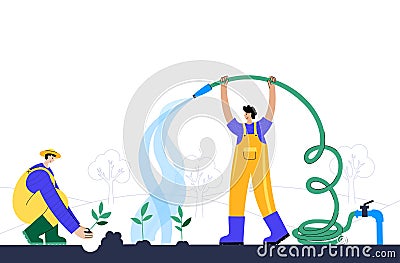 Garden work concept Vector Illustration