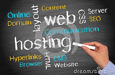 Web Hosting Business Concept Stock Photo