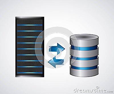 Web Hosting icon. Technology design. Vector graphic Cartoon Illustration