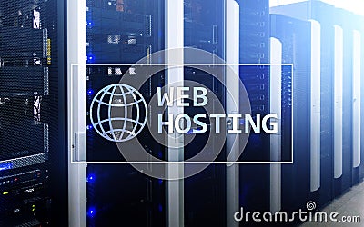 Web Hosting, providing storage space and access for websites Stock Photo