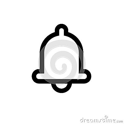 Web icon alarm vector simple design line fill glyph Vector Illustration