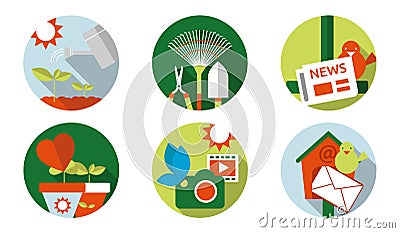 Web icon cultivating Vector Illustration