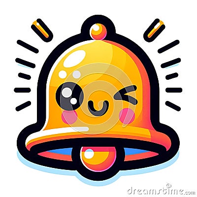 Pixie Series Notifications Icon: Alerts with a Smile Stock Photo