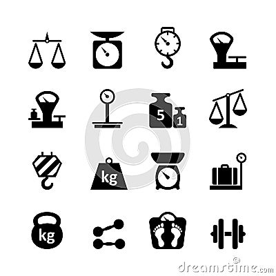 Web icon set - weight Vector Illustration