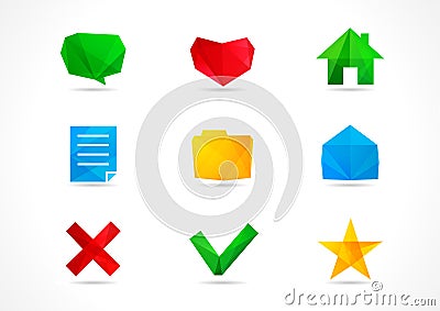 Set of web network communication or interface vector icons. Vector Illustration