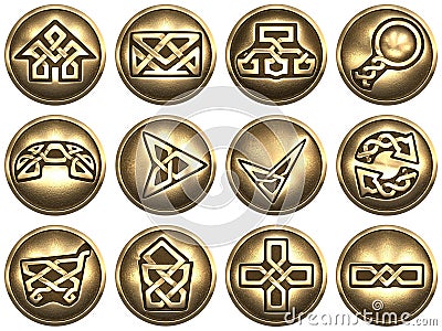 Web Icons. Celtic style Stock Photo