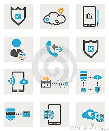 Web icons set Vector Illustration