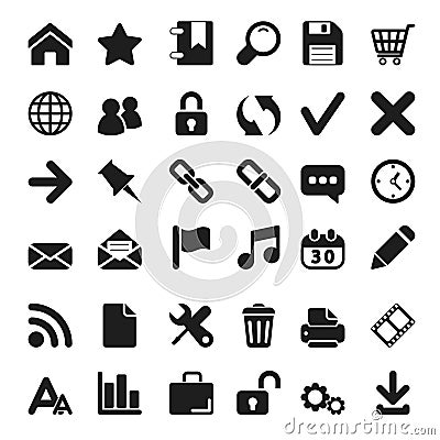 Web icons set Vector Illustration