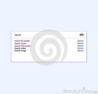 Search Interface vector Vector Illustration
