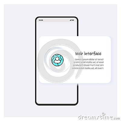 Web interface line icon or button Vector Illustration