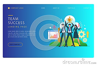 Web Landing page desing -Vector Stock Photo