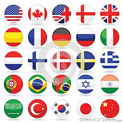 Web Language Icon Collection Vector Illustration