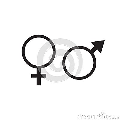 Symbols of men and women Vector Illustration