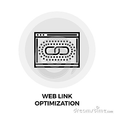 Web Link Optimization Line Icon Vector Illustration