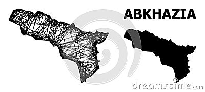 Web Map of Abkhazia Vector Illustration
