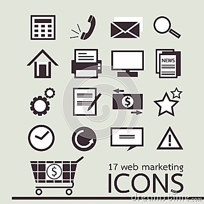 17 web marketing icon Vector Illustration