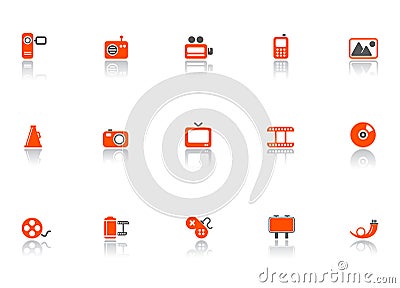 Web and media icons Cartoon Illustration