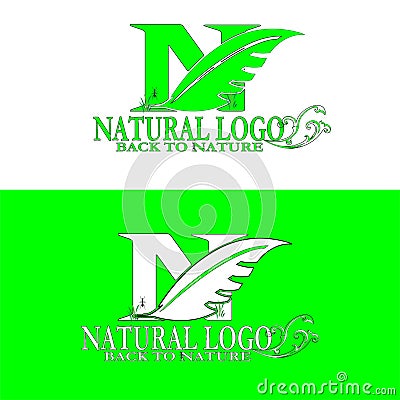 Natural logo back to nature Vector Illustration