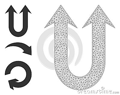 Web Net Double Forward Arrow Icon with Simple Glyphs Vector Illustration