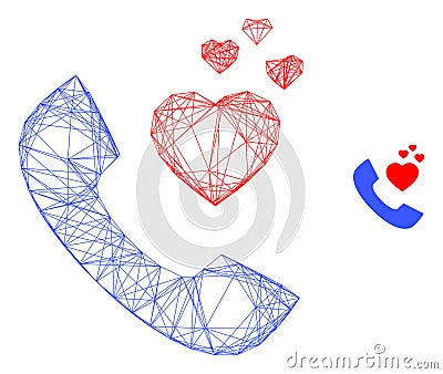 Web Net Romantic Phone Vector Icon Vector Illustration