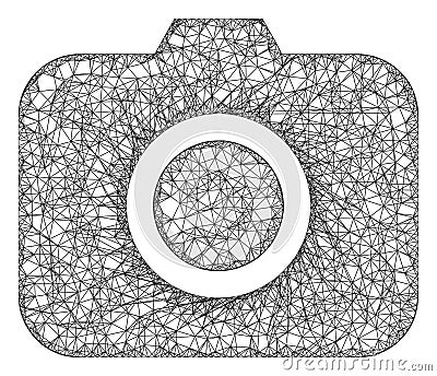 Web Net Photocamera Vector Icon Vector Illustration