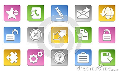 Web, office and business icons. Vector Illustration