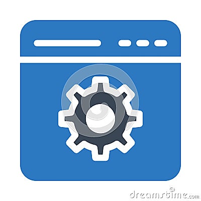 Page setting vector glyph color icon Stock Photo