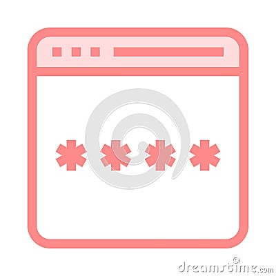 Web page code color line icon Stock Photo