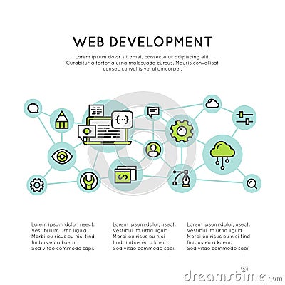 Web Page Development Process Stock Photo