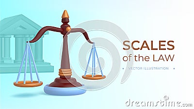 Web page of law and justice vector Vector Illustration