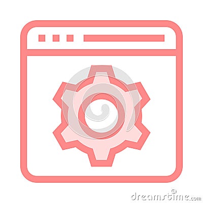 Web page setting color line icon Stock Photo