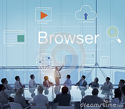 Web Page Webinar HTML Browser Concept Stock Photo