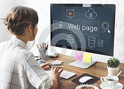 Web Page Webinar HTML Browser Concept Stock Photo