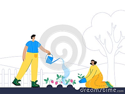 Garden work concept Vector Illustration