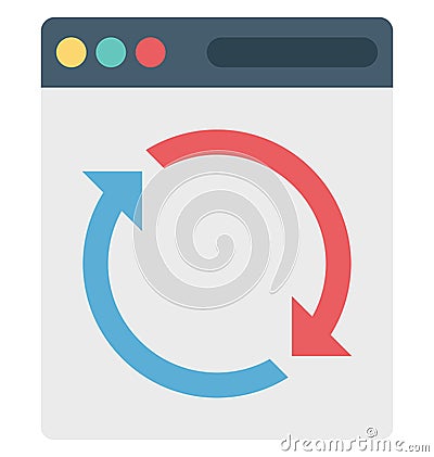 Web processing, synchronization, Isolated Vector icons that can be easily modified or edit Stock Photo