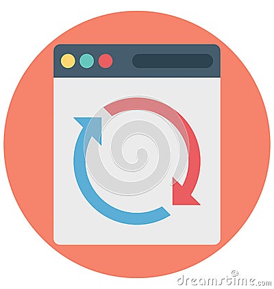 Web processing, synchronization, Isolated Vector icons that can be easily modified or edit Vector Illustration