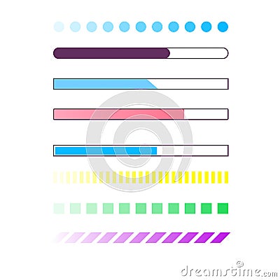 Web progress loader interface load icon upload sign digital symbol download menu status wait vector illustration Vector Illustration